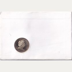 Alternative view of Cook Islands 1 Dollar 2007 Elizabeth And Philip Gem Unc With First Day Cover