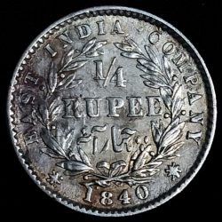 1/4 Rupee 1840 VICTORIA QUEEN