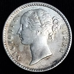 Alternative view of 1/4 Rupee 1840 VICTORIA QUEEN