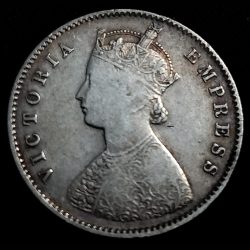 Alternative view of Half Rupee 1899 VICTORIA EMPRESS Calcutta Mint **RARE**