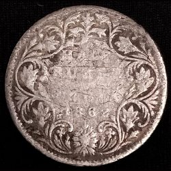 Half Rupee 1862 VICTORIA QUEEN