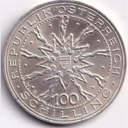 Alternative view of 1978 Austria 100 Schilling Schlacht von Dürnkrut Unc condition Silver 2393 weight coin #B192