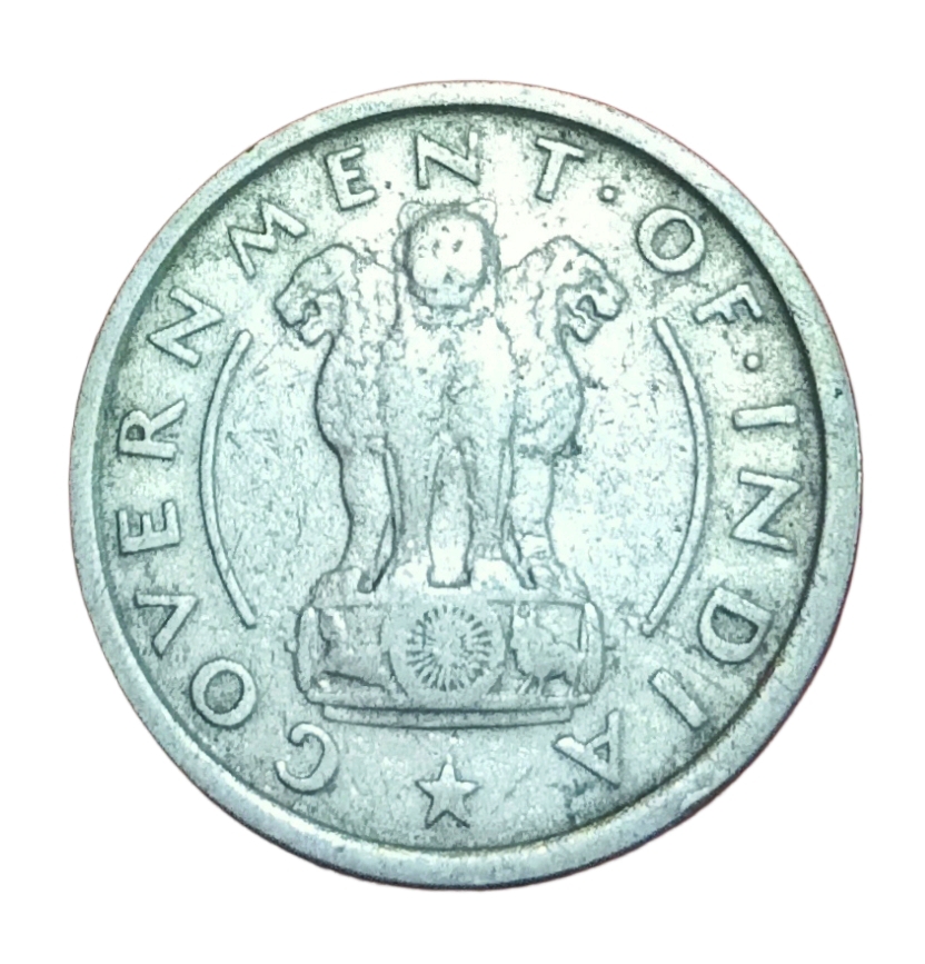 HALF 1/2 Rupee Year 1950 CALCUTTA Mint & Year 1955 BOMBAY Mint Set 2 Coins **RARE** Used Conditions. - Image 3