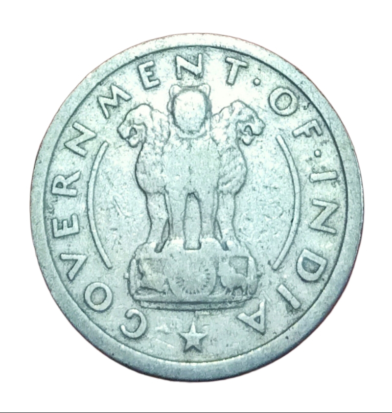 HALF 1/2 Rupee Year 1950 CALCUTTA Mint & Year 1955 BOMBAY Mint Set 2 Coins **RARE** Used Conditions. - Image 5