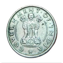 Alternative view of One Rupee GOVERNMENT OF INDIA Year 1954 BOMBAY Mint **V. RARE** Collectable Grade.