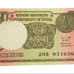 Alternative view of One Rupee Year 2015 INVERTED WATERMARK SHIFTING COMPLETELY MISSING Error **RARE** UNC Grade.