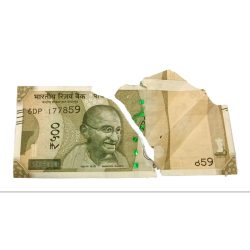 500 Rupees New Year 2016 MULTIPLE FLIP FOLDS UNIQUE MISPRINT Error **V. RARE** Collectable Grade.