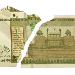 Alternative view of 500 Rupees New Year 2016 MULTIPLE FLIP FOLDS UNIQUE MISPRINT Error **V. RARE** Collectable Grade.