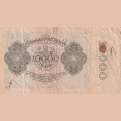 Alternative view of German10000 Mark 1922 Series Big Size Very Old Rare Note Lowest Price
