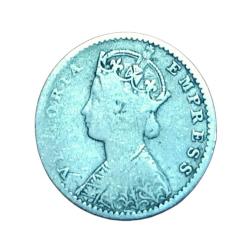 Alternative view of British India Silver 2 ANNA'S Year 1901 VICTORIA EMPRESS** Collectable Grade.