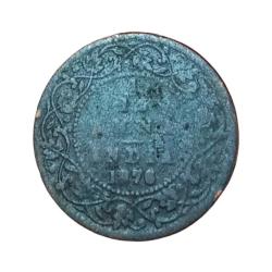 British India 1/12 ANNA Key Date Year 1876 QUEEN VICTORIA **RARE** Used Condition.