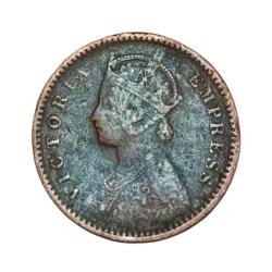 Alternative view of British India 1/12 ANNA Year 1889 VICTORIA EMPRESS Collectable Grade.
