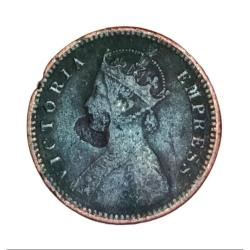 Alternative view of British India 1/12 ANNA Year 1895 VICTORIA EMPRESS Used Condition.