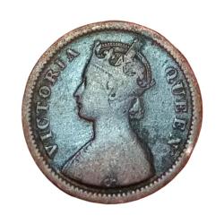 Alternative view of British India 1/2 PICE Year 1862 QUEEN VICTORIA **V. SCARE** Collectable Grade.