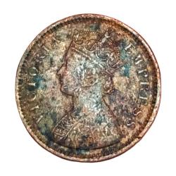 Alternative view of British India 1/2 PICE Year 1894 VICTORIA EMPRESS **V. SCARE** High Collectable Grade.