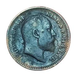 Alternative view of British India 1/2 PICE Key Date Year 1909 King EDWARD-VII **RARE** High Collectable Grade.