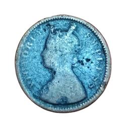 Alternative view of British India 1/2 PICE Key Date Year 1888 VICTORIA EMPRESS **V.SCARE** Used Condition.