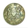 KENYA Brass 10 CENTS Year 1969 "Big Size" MZEE JOMO KENYATTA Portrait in Collectable Grade.