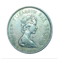 Alternative view of HONG KONG Cu/Ni ONE DOLLAR Year 1980 Queen ELIZABETH-II **SCARE** High Collectable Grade.