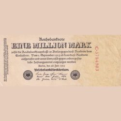 Eine Million Mark 1923 Rare Lowest Price Bank Note