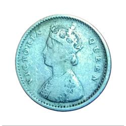 Alternative view of British India Silver 2 ANNA'S Year 1862 QUEEN VICTORIA in Collectable Grade.