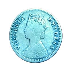 Alternative view of British India Silver 2 ANNA'S Year 1894 VICTORIA EMPRESS in Collectable Grade.