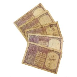 Alternative view of One Rupee Old Issue Year 1951 H.M PATEL Mixed Lot 5 Notes **V. SCARE** Used Conditions.