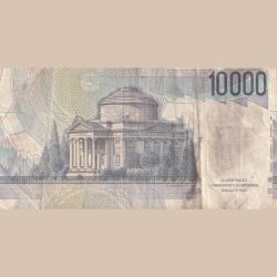 Alternative view of Lire 100000 Diecimila Rare Lowest Price Bank Note