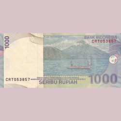 Alternative view of Indonesia 1000 Seribu Rupiah Rare Lowest Price Bank Note