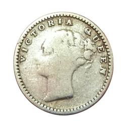 Alternative view of British India Silver 1/4 Rupee "EIC" Year 1840 CONTINUOUS LEGEND Victoria **RARE** Collectable Grade