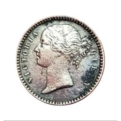 Alternative view of British India Silver 1/4 Rupee Year 1840 "EIC" Victoria DIVIDED LEGEND **V.SCARE** Collectable Grade