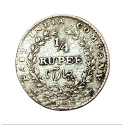 Alternative view of British India Silver 1/4 Rupee Year 1835 "EIC" King WILLIAM-IIII **V. RARE** Collectable Grade.