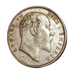 Alternative view of British India Silver Rupee Year 1903 King EDWARD-VII in High Collectable Grade.
