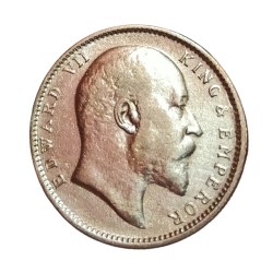 Alternative view of British India Silver Rupee Year 1903 King EDWARD-VII in Collectable Grade.