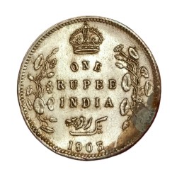 British India Silver Rupee Year 1903 King Edward-VII in Collectable Grade.