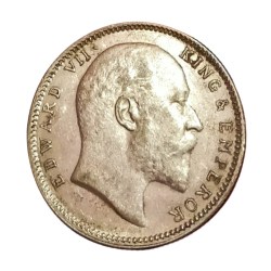 Alternative view of British India Silver Rupee Year 1903 King EDWARD-VII in High Collectable Grade.