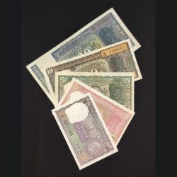 Rare Gandhi Series Set Of 5 Notes UNC SET Fully Crispy Set