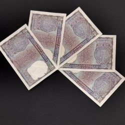 Alternative view of 1 Rupee Gandhi Set Of 5 Notes UNC