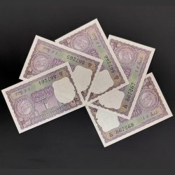 1 Rupee Gandhi Set Of 5 Notes UNC