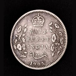 Half Rupee 1905 EDWARD VII KING AND EMPEROR