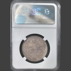 Alternative view of One Rupee 1921 GEORGE V KING EMPEROR NGC GRADED MS 64