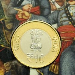 Alternative view of 10 Rs 475TH Birth Anniversary Of Maharana Pratap Mumbai Mint Coin UNC