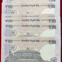 Alternative view of Rs 50 old issu 786100 -786900 (9 note ) year 2015 Raghuram Rajan Small numbers gem 💎 unc