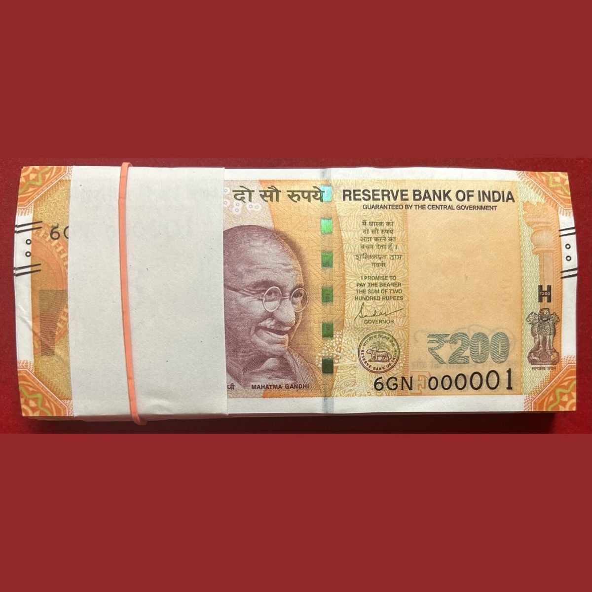 Rs 200 pkt very rare date 2023 000001 to 000100 sirial pkt governor shakti kant das colector item