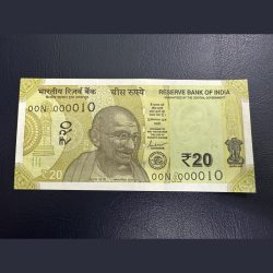 20rs with fancy number 000010 with 00 prefix 00-000010