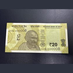 20rs with fancy number 000008 with 00 prefix 00-000008