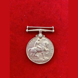 Alternative view of British India George Fifth Named 1914-18 First World War Silver Normally Damage Medal