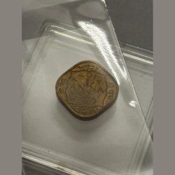 Alternative view of George VI 1/2 Anna 1942 Coin UNC