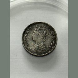 British india Two Annas 1888 Silver Coin High Grade