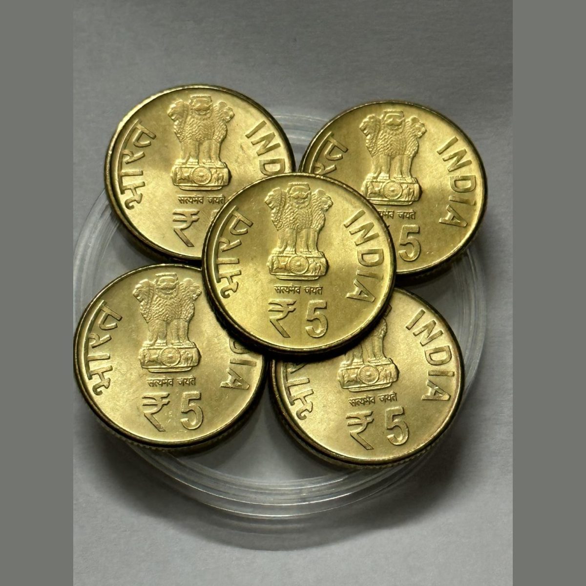 5 Rs Maulana Abul Kalam Azad Coin Mumbai Mint UNC - Image 2